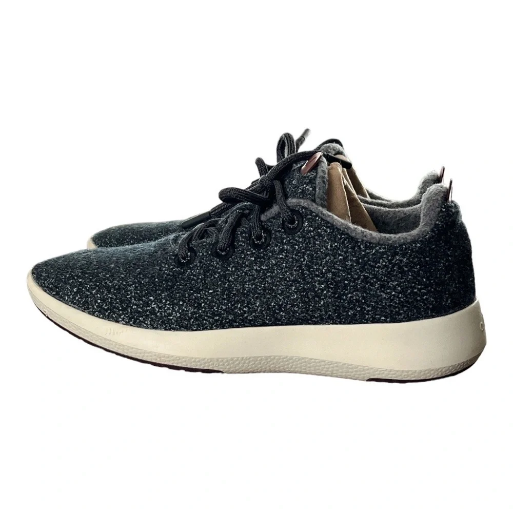 Allbirds Wool Runners Mizzles‎ Gray Cream Sneakers Tennis Shoes Lace Up Merino
